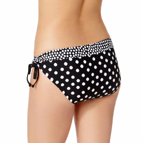 a.n.a® Knit Polka-Dot Keyhole Hipster swim botton - Picture 2 of 5
